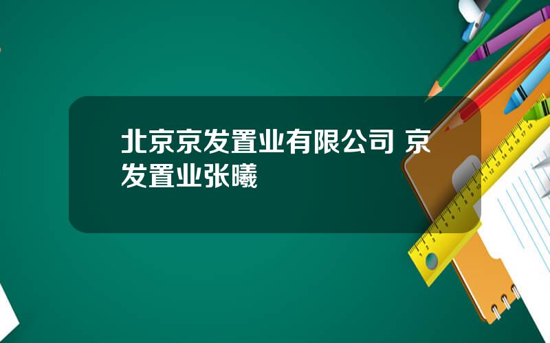 北京京发置业有限公司 京发置业张曦